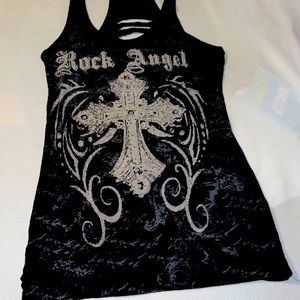 Rock Angel Sexy tank top Size M worn only a couple of times good condition